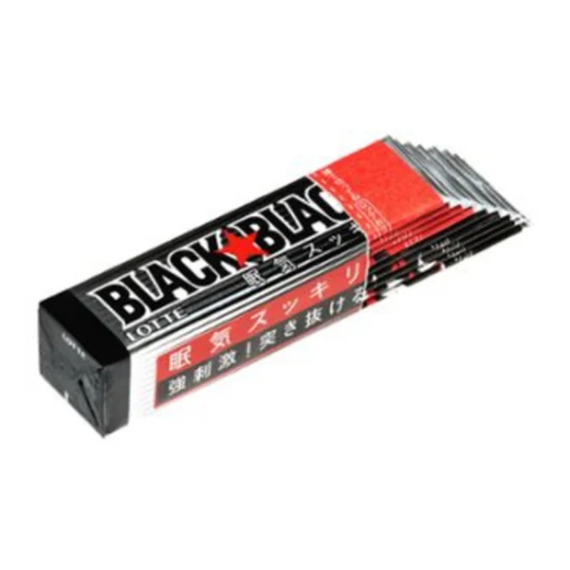 Lotte Black Black Strong Mint Sugarless Chewing Gum 9pcs