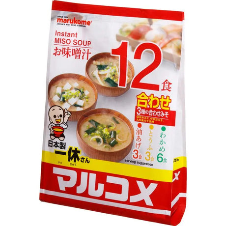Marukome Ikkyu-San Instant Miso Soup Original 12 Serving