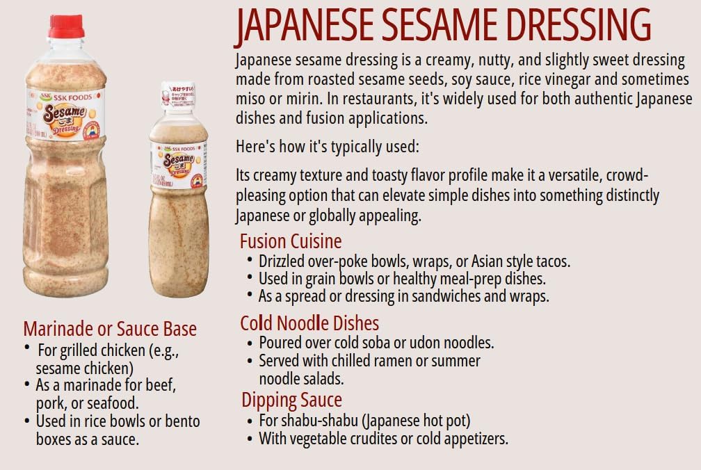 SSK Japanese Style Sesame Dressing 490ml