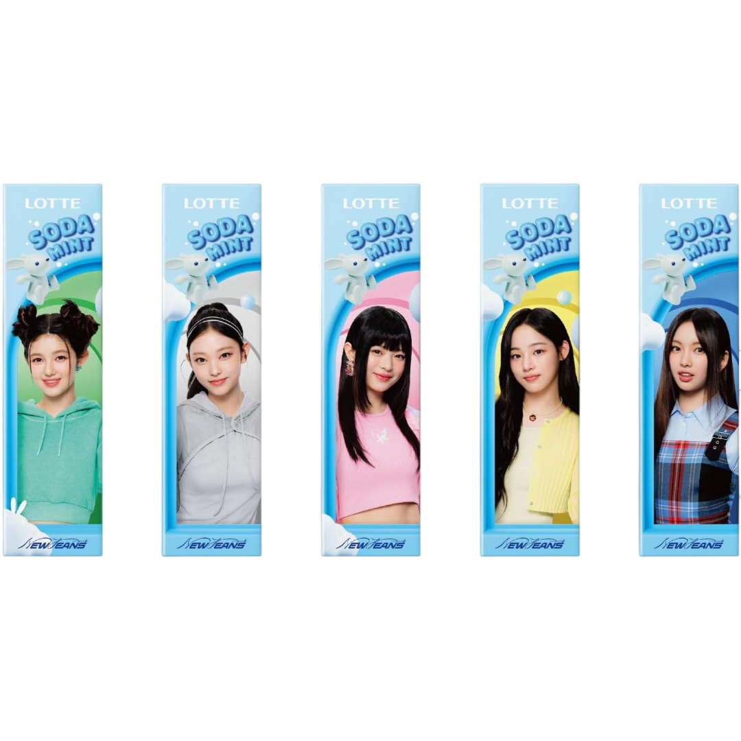 Lotte NewJeans Meets Itagum Soda Mint Chewing Gum 9pcs