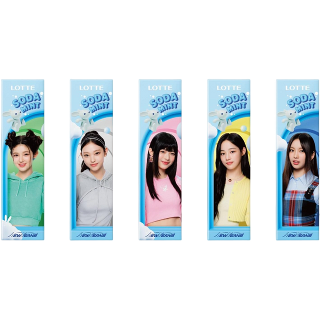 Lotte NewJeans Meets Itagum Soda Mint Chewing Gum 9pcs