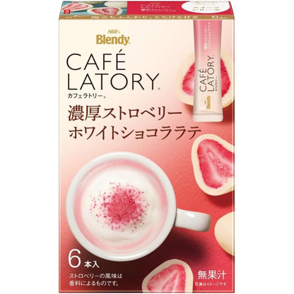 AGF Blendy Cafe Latory Rich Strawberry White Chocolate Latte 6pcs