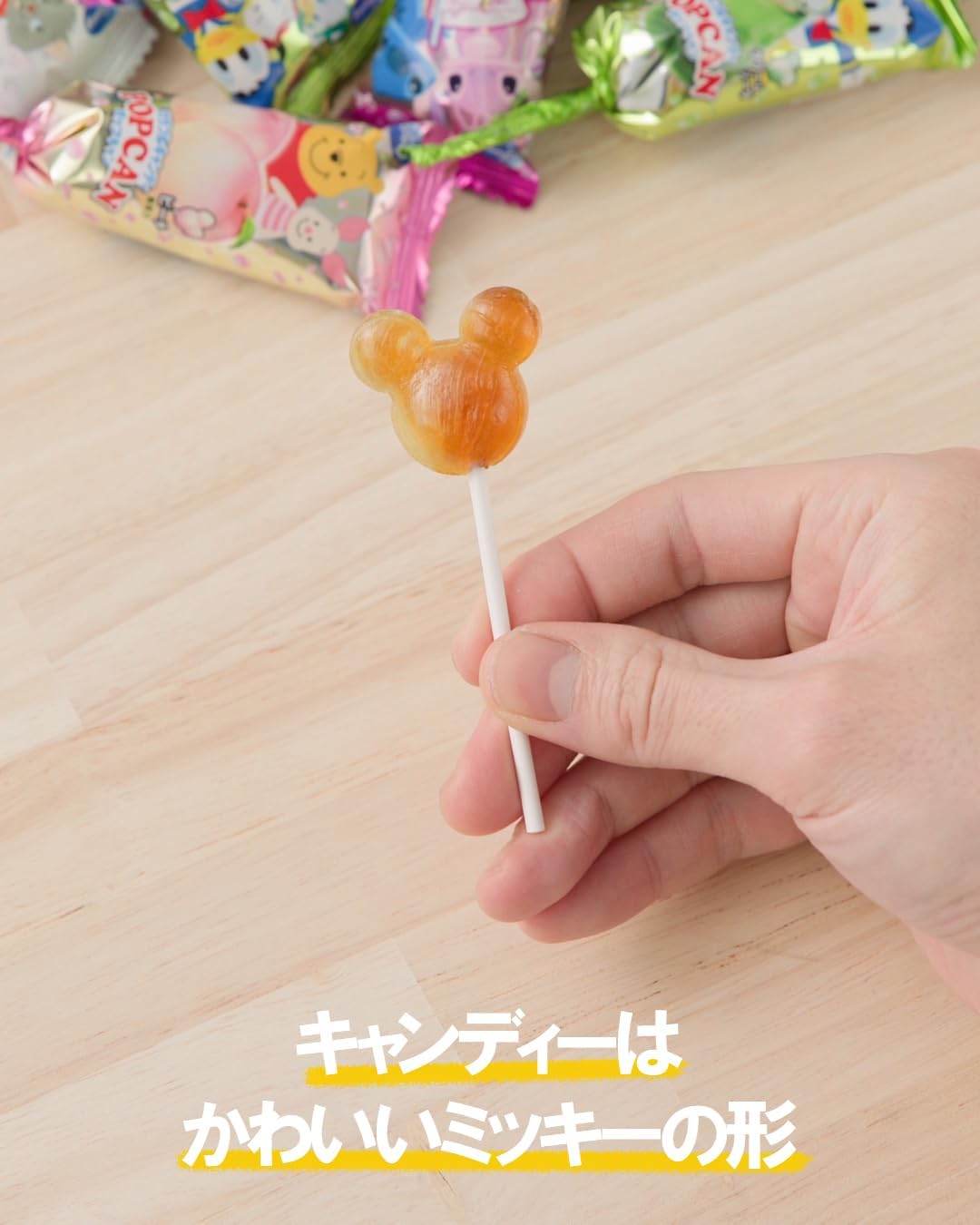 Glico Disney Popcan Mickey Shape Lollipop 30pcs