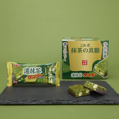 Yuraku Seika Black Thunder Rich Matcha Chocolate Bar 20g