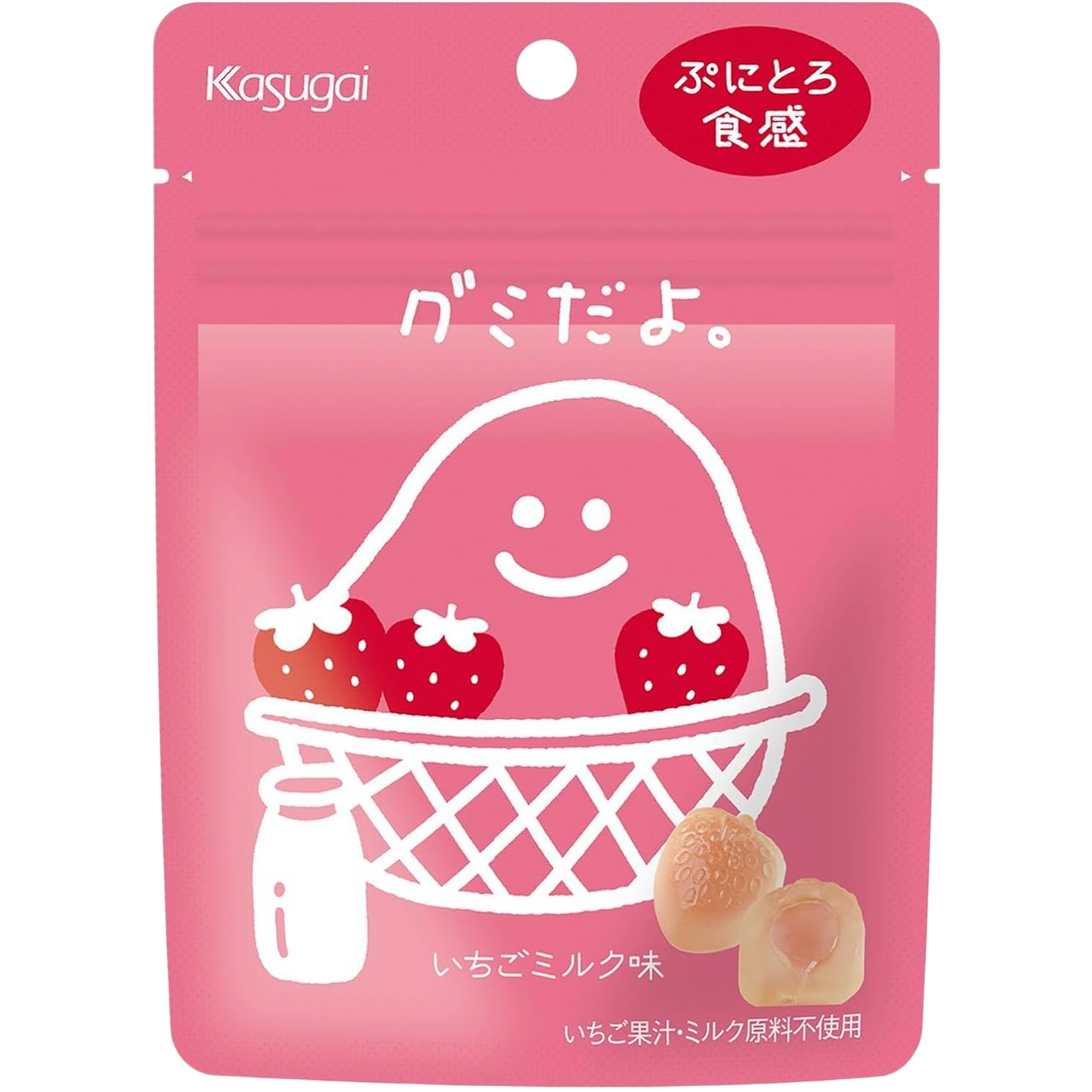 Kasugai Gumi Dayo Strawberry Milk Gummy Soft Candy 60g