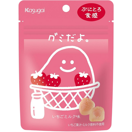 Kasugai Gumi Dayo Strawberry Milk Gummy Soft Candy 60g
