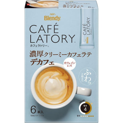 AGF Blendy Café Latory Rich Creamy Café Latte Decaf 6pcs