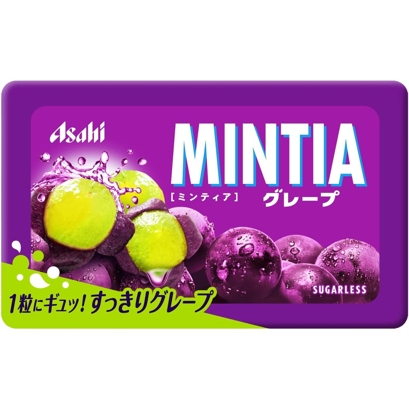 Asahi Mintia Grape Sugarless Mint Candy 7g
