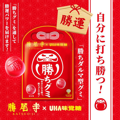 UHA Mikakuto Katsuo-ji Winning Daruma Peach Gummy 25g