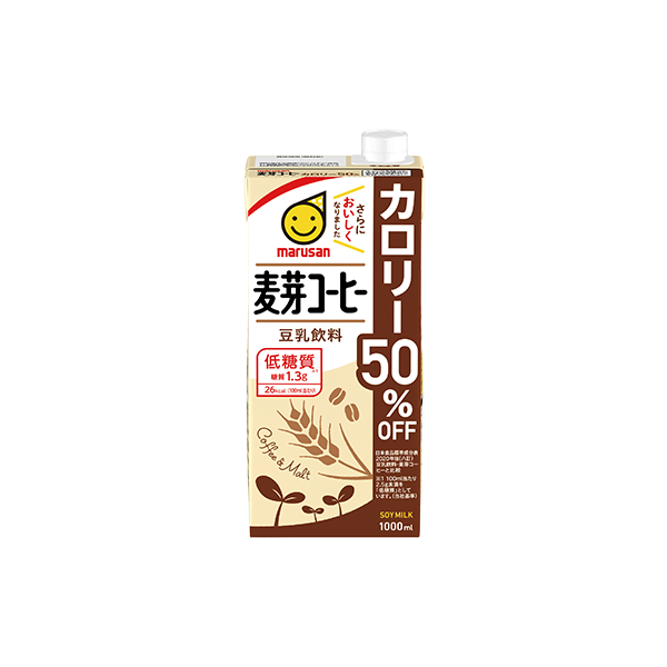 Marusan Soy Milk Coffee & Malt 50% Less Calories 1L