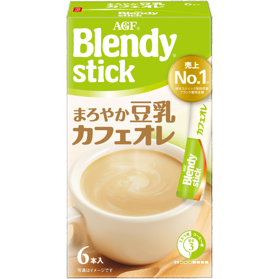 AGF Blendy Stick Mellow Soy Milk Cafe Au Lait 6pcs