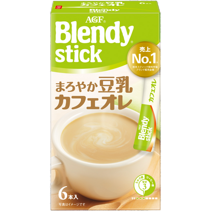 AGF Blendy Stick Mellow Soy Milk Cafe Au Lait 6pcs