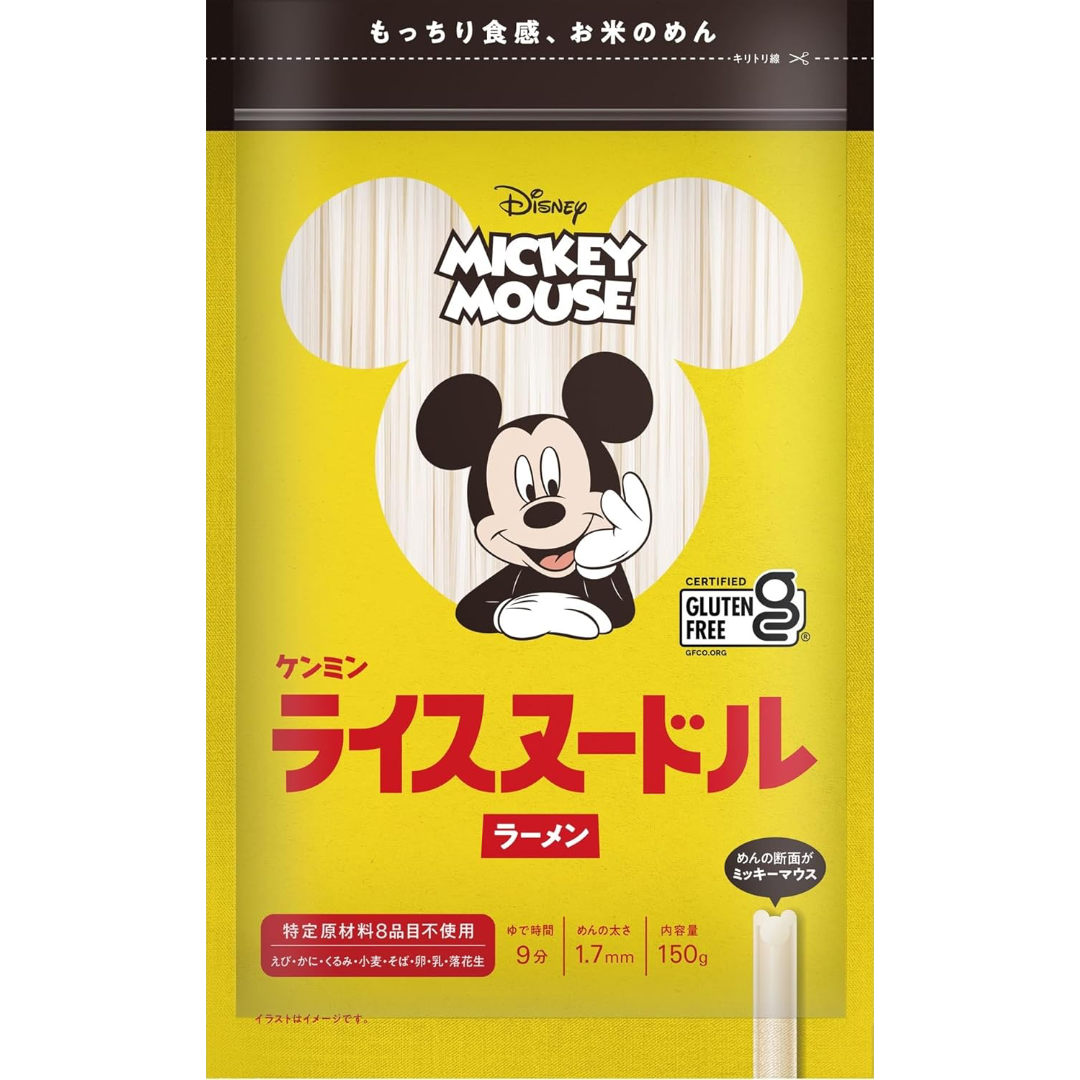 Kenmin Disney Mickey Mouse Rice Noodles Ramen (Gluten Free) 150g