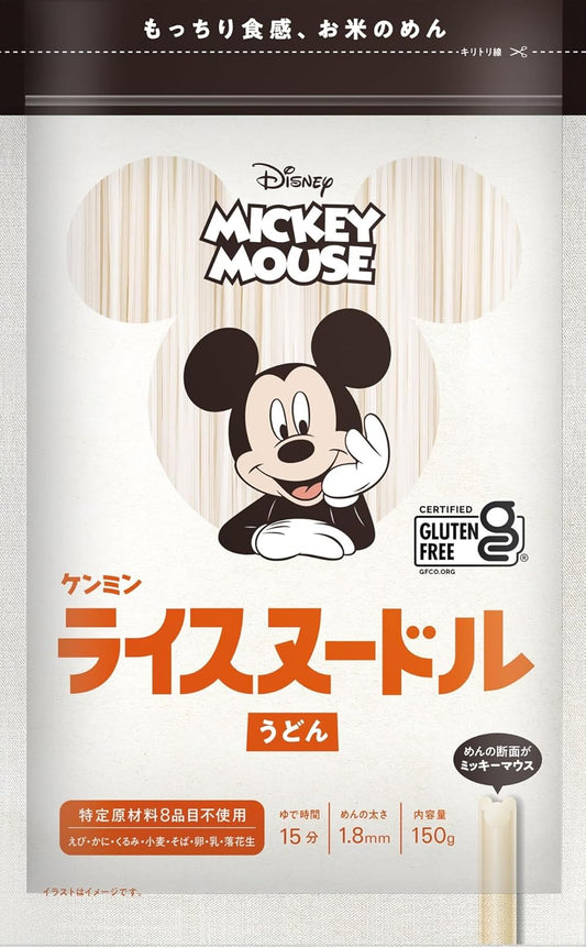 Kenmin Disney Mickey Mouse Rice Noodles Udon (Gluten Free) 150g