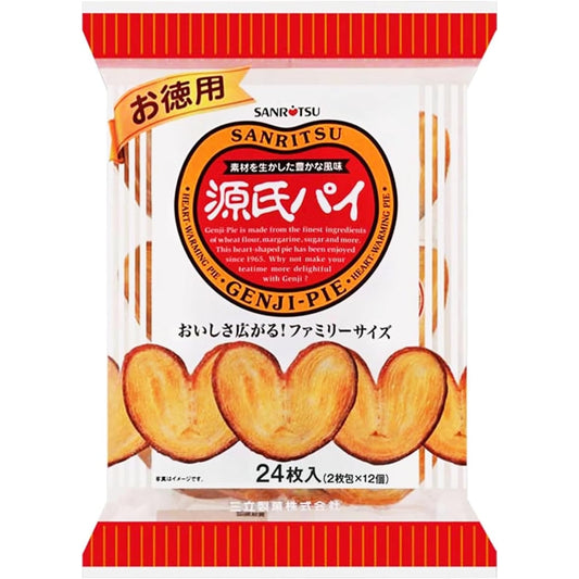 Sanritsu Genji Pie Heart-Shaped Flaky Pastry Biscuits 24pcs