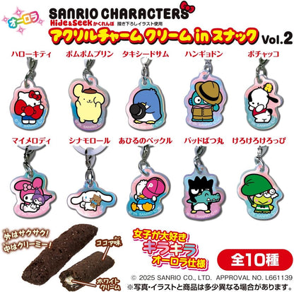 Takara Tomy Arts Sanrio Characters Hide And Seek Acrylic Charm Cocoa Cream Snack 15g