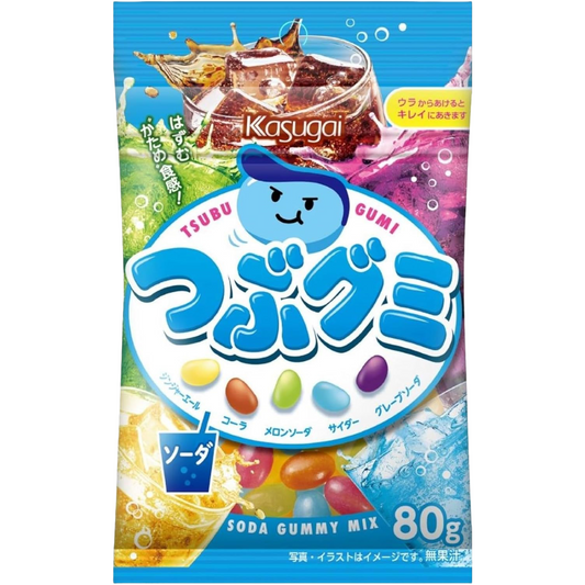 Kasugai Tsubu Gumi Soda Gummy Mix 80g
