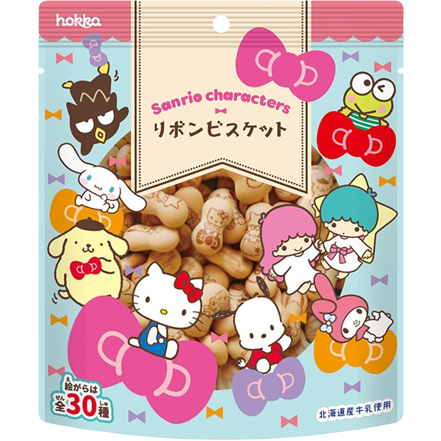 Hokka Sanrio Milk Flavor Ribbon Biscuit Stand Pack 30g