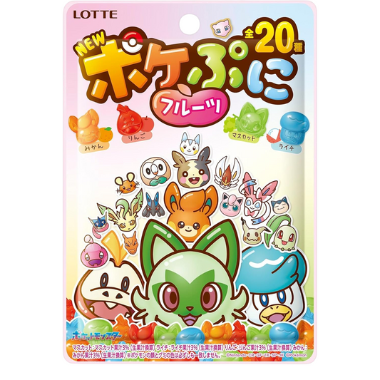 Lotte Pokemon Fun Fruit Gummy Candy Mixed Flavors 80g