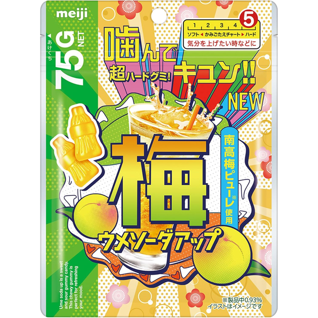Meiji Ume Soda Up Super Hard Chewy Gummy 75g