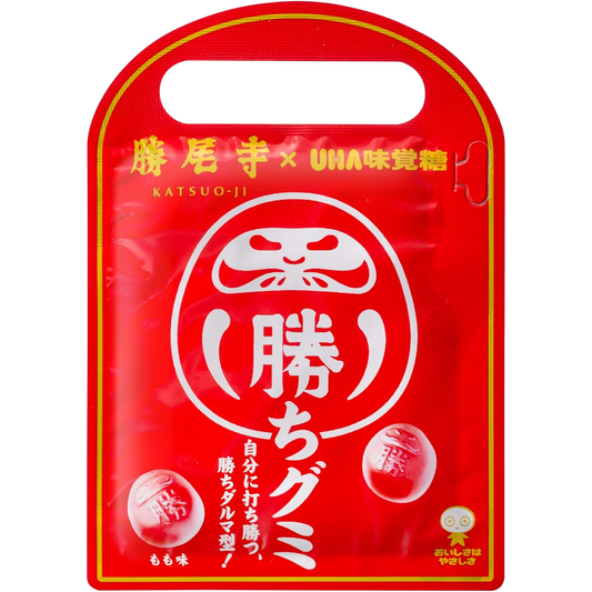 UHA Mikakuto Katsuo-ji Winning Daruma Peach Gummy 25g