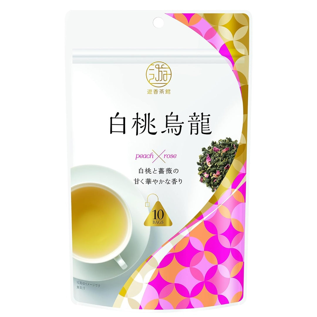 Mitsui Norin Yuuka Chakan White Peach & Rose Oolong Tea Bags 20g (10 Packs)