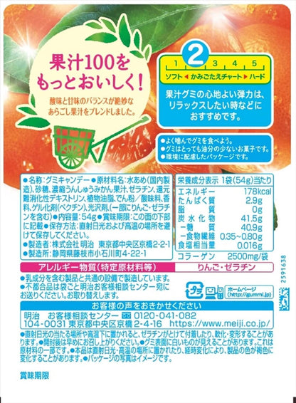 Meiji Kaju Gummy Satsuma Mandarin Orange Juice Candy 54g