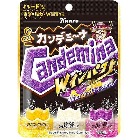 Kanro Candemina W Impact Soda-Flavored Hard Gummy 72g