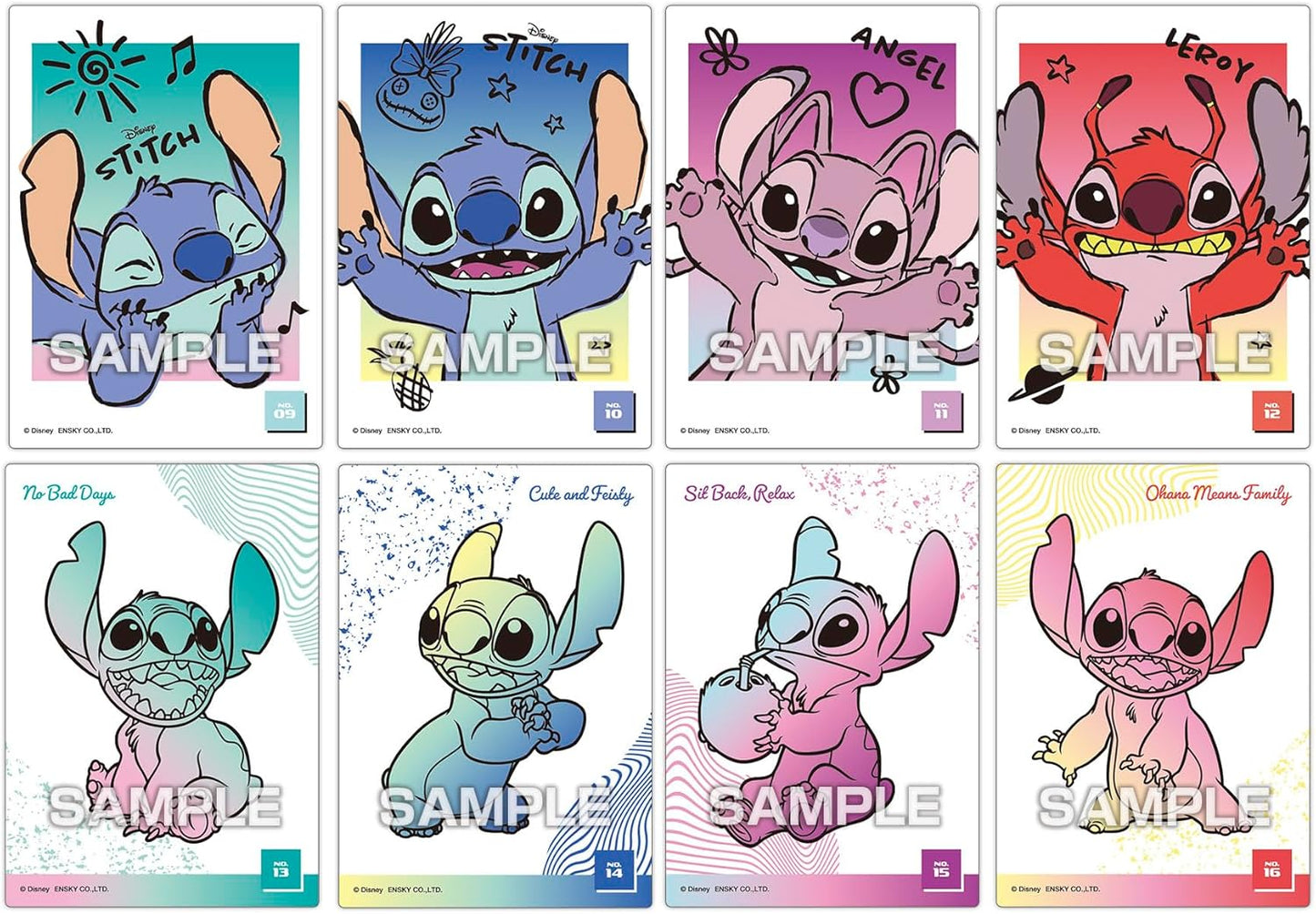 Ensky Disney Stitch Series Clear Card Collection Gum 3.2g