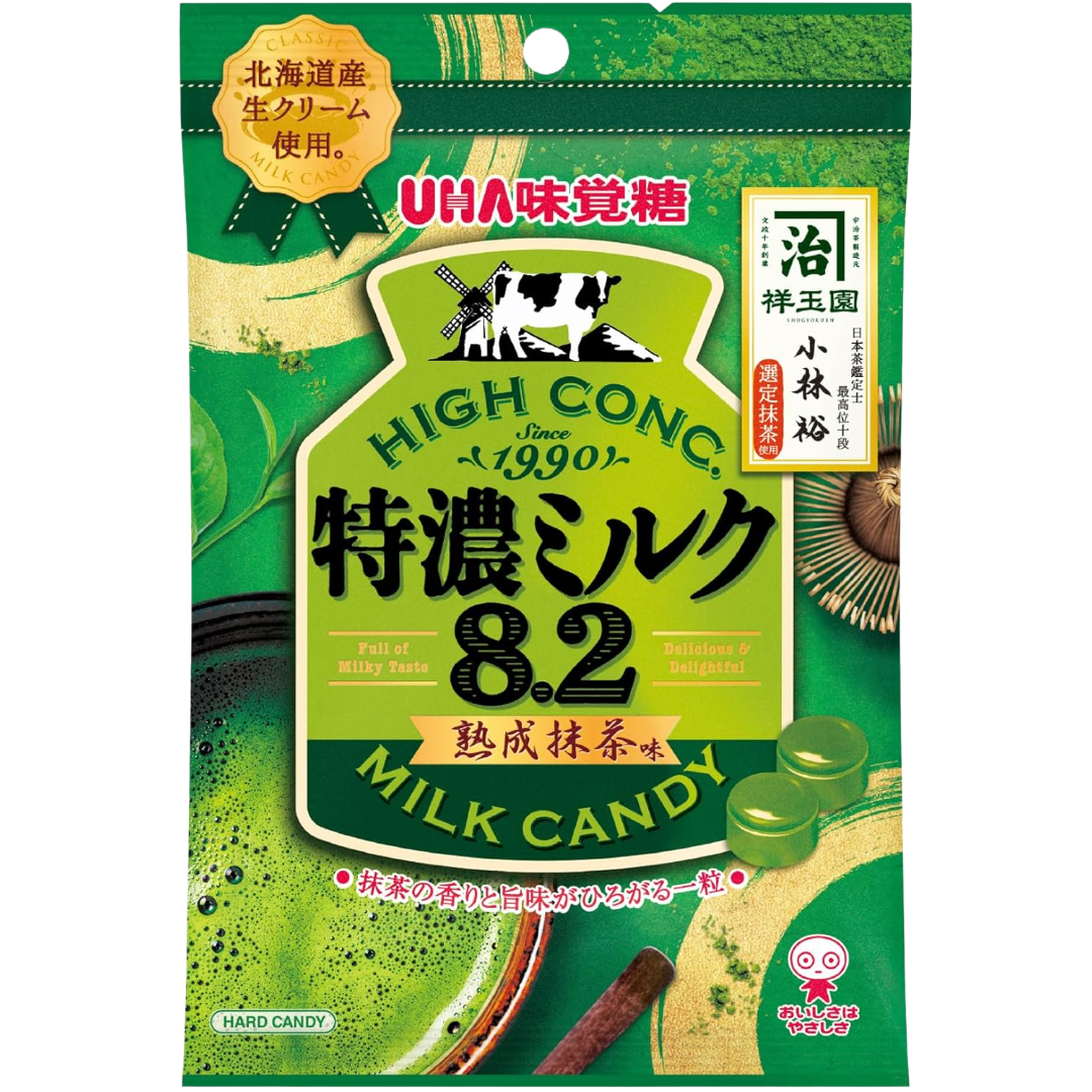 UHA Tokuno Milk 8.2 The Matcha Candy 71g