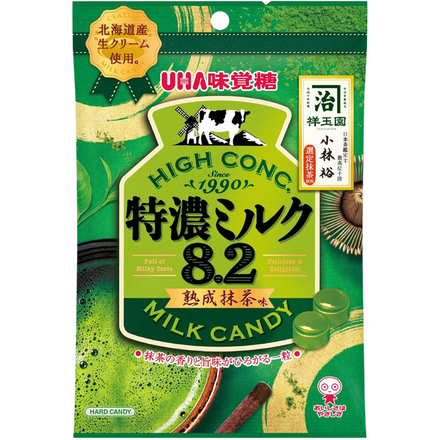 UHA Tokuno Milk 8.2 The Matcha Candy 71g