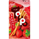 Lotte Toppo Strawberry Chocolate Filled Pretzel Sticks 72g