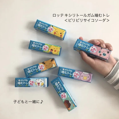 Lotte Xylitol Pokemon Kamutore Chewing Gum Soda Flavor 9pcs*15