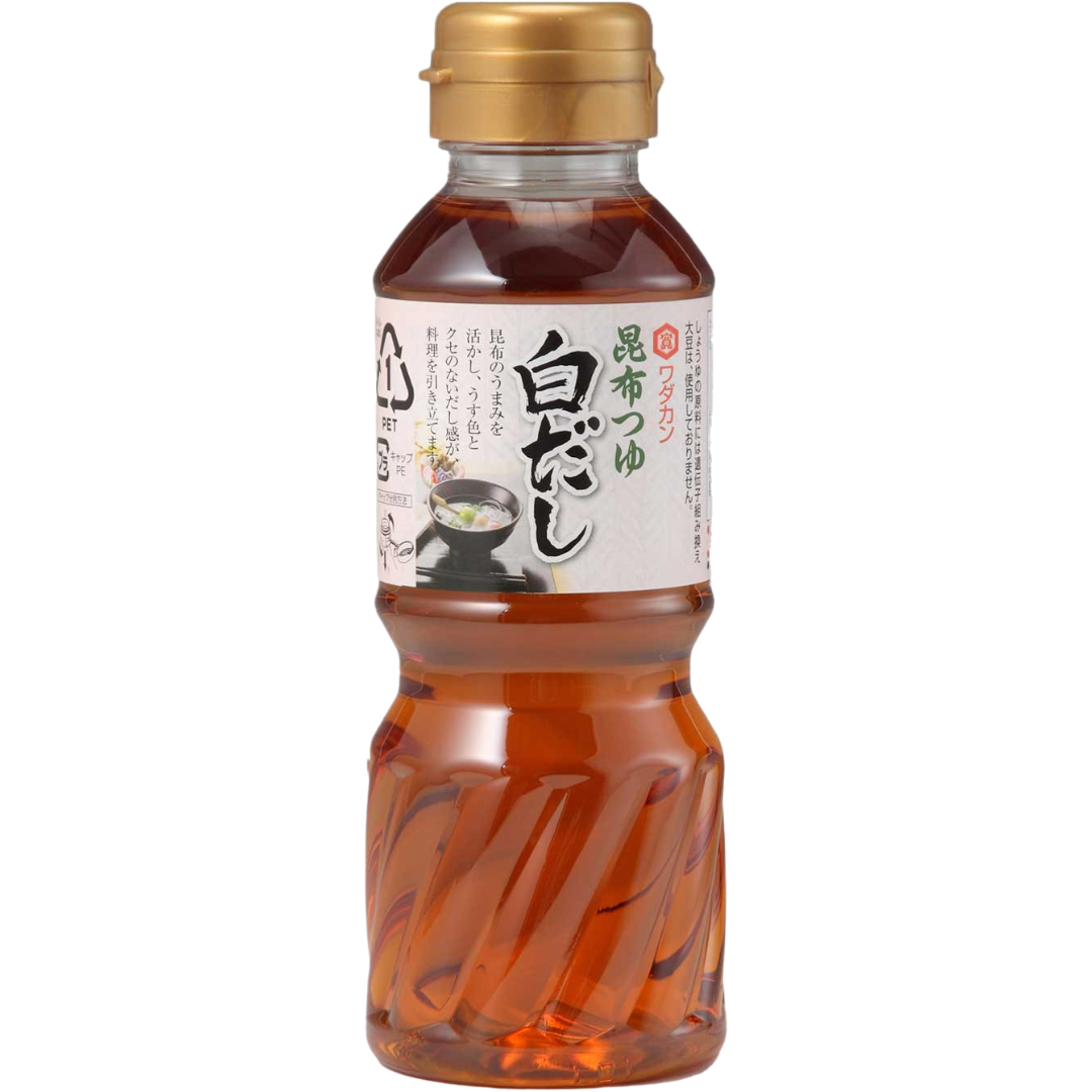 Wadakan Kombu Tsuyu Shiro Dashi Japanese Soup Base 300ml - front of pack