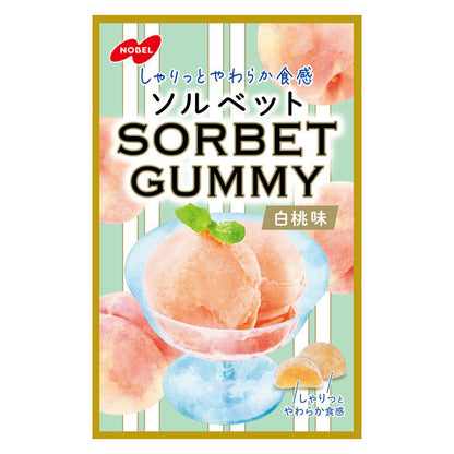 Nobel Sorbet Gummy White Peach Flavor 50g