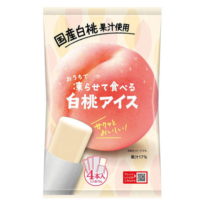 Tanio Foods At Home Freeze Series White Peach Sorbet Ice Bar 280g (70g x 4pcs)