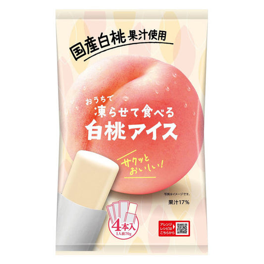 Tanio Foods At Home Freeze Series White Peach Sorbet Ice Bar 280g (70g x 4pcs)