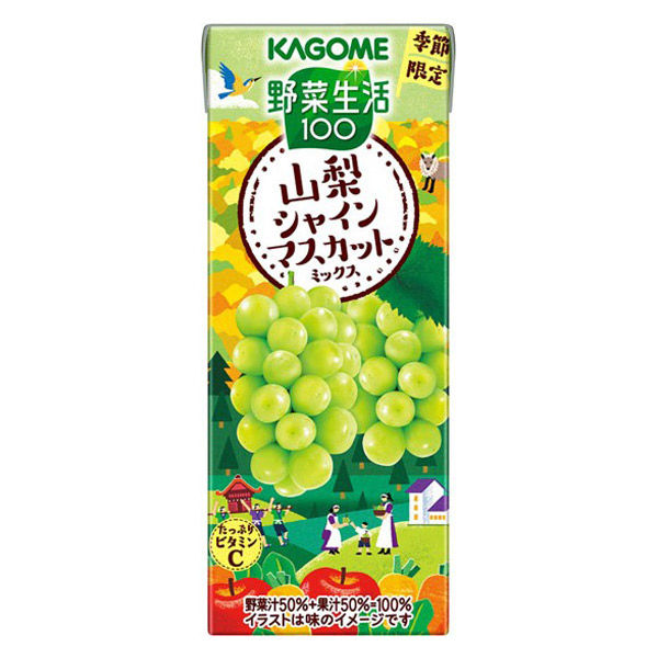 Kagome Vegetable Life 100 Yamanashi Shine Muscat Mix Juice 195ml