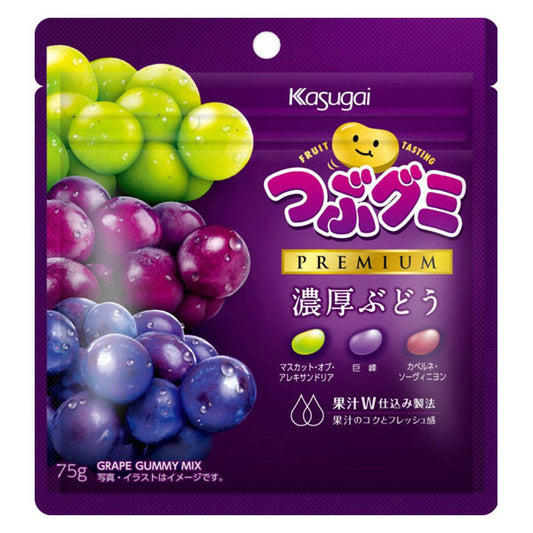 Kasugai Tsubu Gumi Premium Rich Grape Gummy Mix 75g