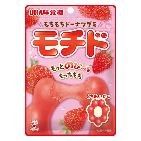 UHA Mochido Tochi-aika Strawberry Mochi Donut Gummy 40g