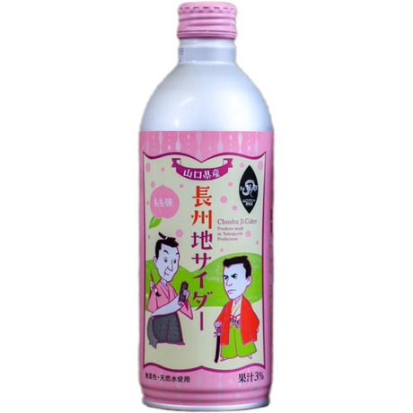 Nihon Kajitsu Choshu Ji Cider Peach Soda 490ml