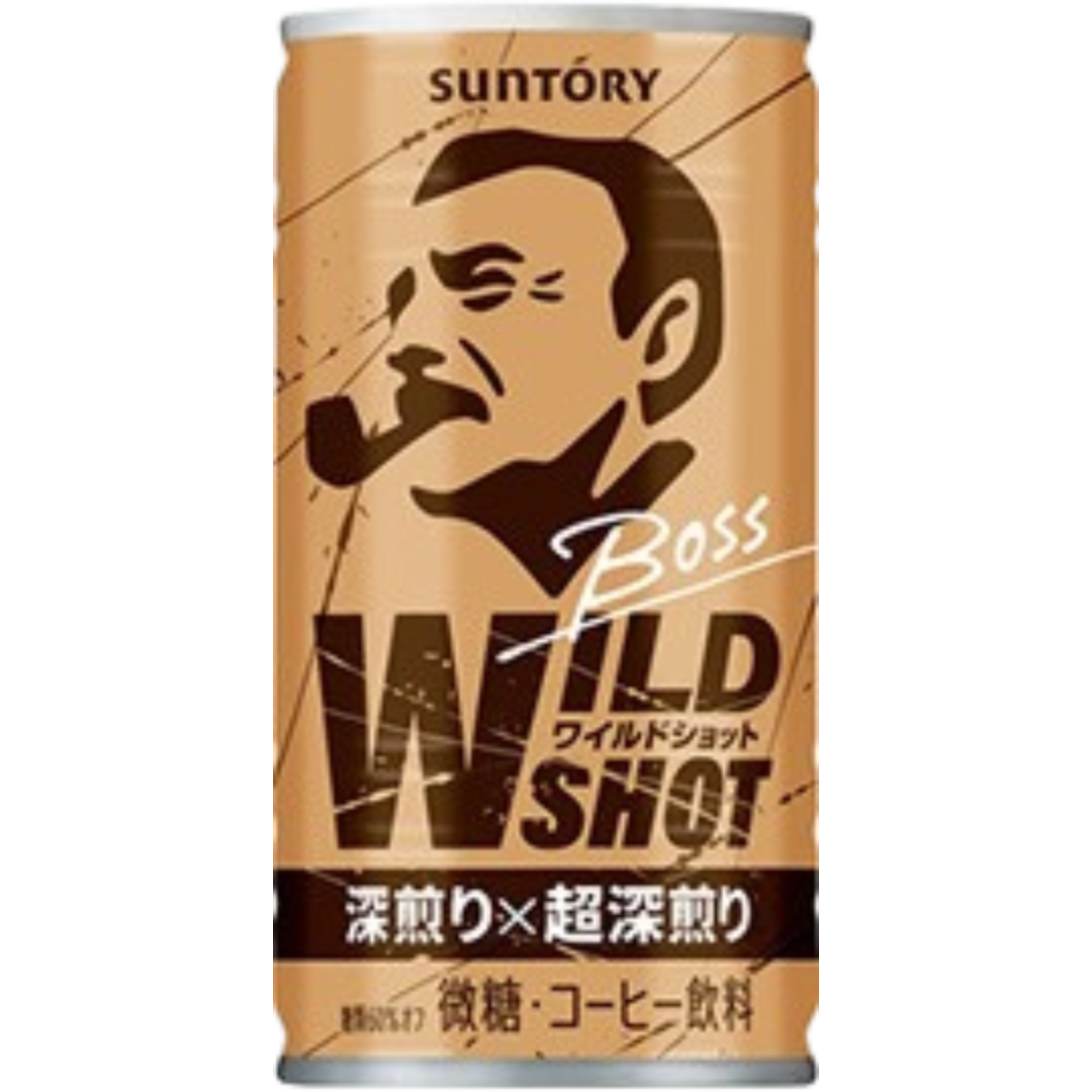 Suntory Boss Wild Shot Deep Roasted Low Sugar Coffee 185g