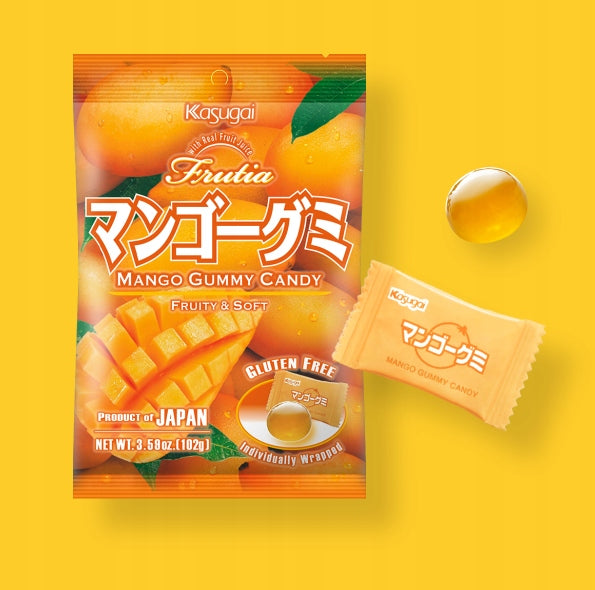 Kasugai Frutia Mango Gummy Gluten Free- 102g