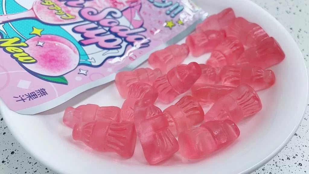 Meiji Soda Up Peach Soda Flavour Gummy Candy 75g