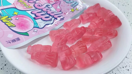 Meiji Soda Up Peach Soda Flavour Gummy Candy 75g