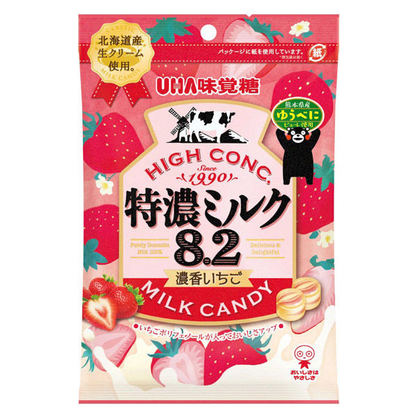 UHA Tokuno Milk 8.2 Strawberry Milk Candy 75g