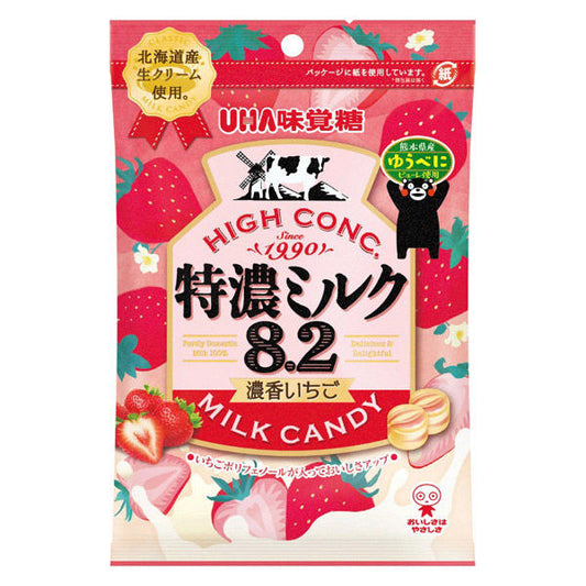UHA Tokuno Milk 8.2 Strawberry Milk Candy 75g
