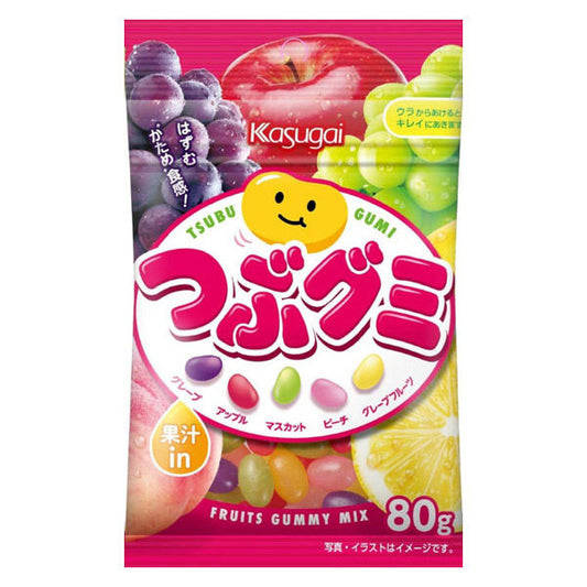 Kasugai Tsubu Gumi Fruits Gummy Mix 80g