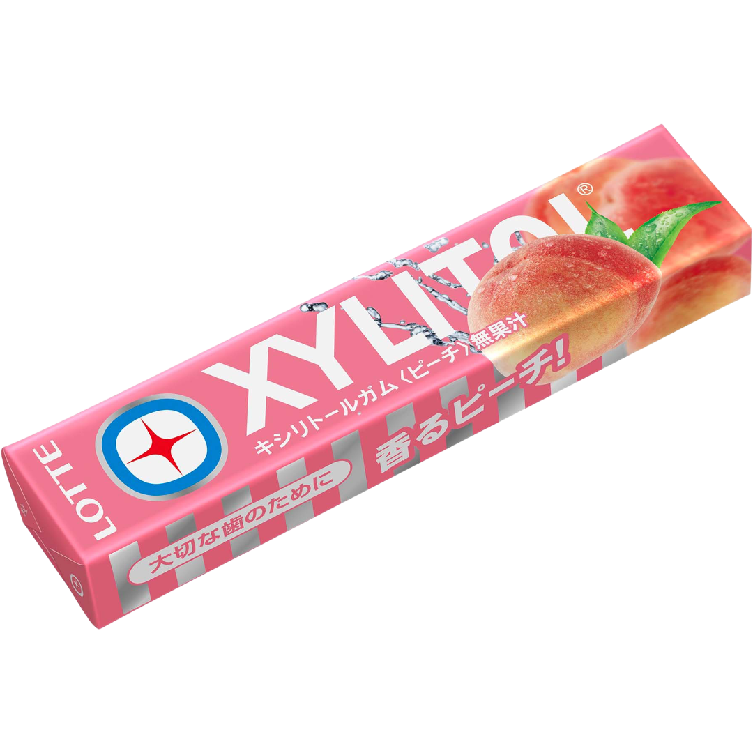 Lotte Xylitol Peach Flavor Chewing Gum 21g