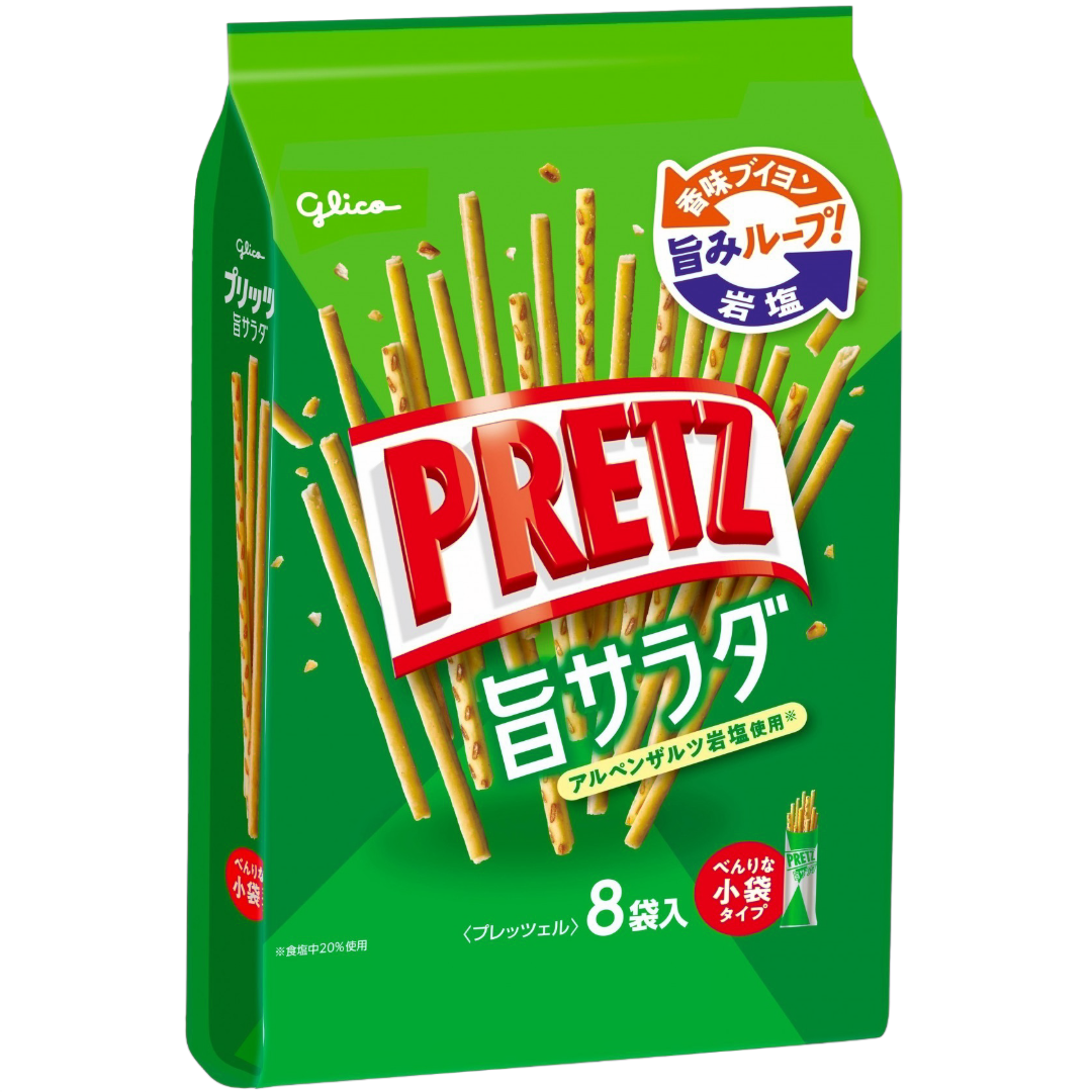 Pretz Biscuit Sticks – Salty Salad Flavour | Glico Japan 117.6g | Family Size